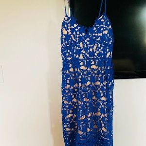 Just Me Blue Lace Dress